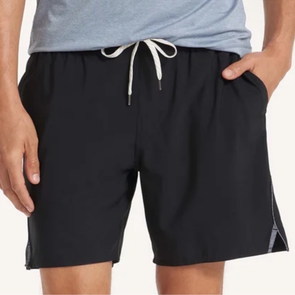 Vuori Men's Trail Shorts Black Athletic Running